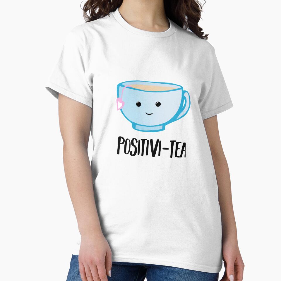 Positivi-TEA - Positivity - Good Luck Pun - Valentines Pun - Birthday Pun - Anniversary Pun - Tea Pun - Cute - Motivational Pun - Tea Cup by JTBeginning-x