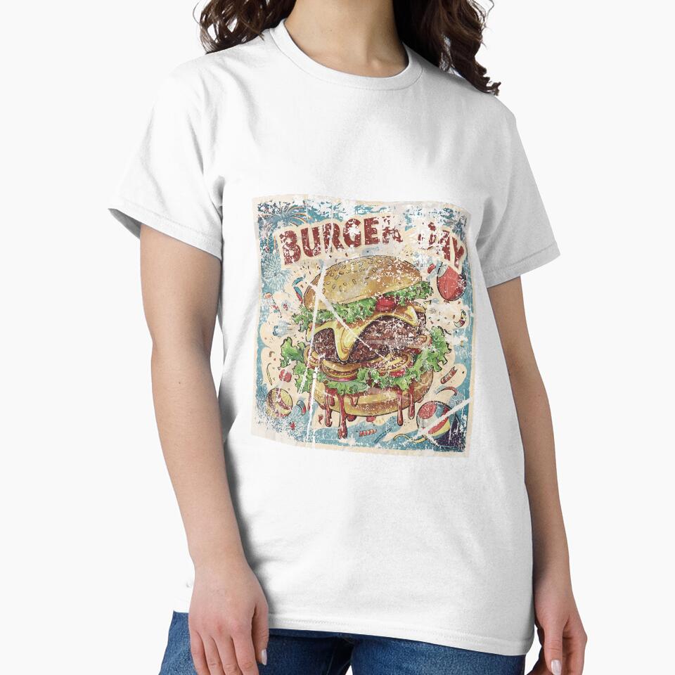 vintage style special burger day art with cartoon effects by BKSARYLIFE