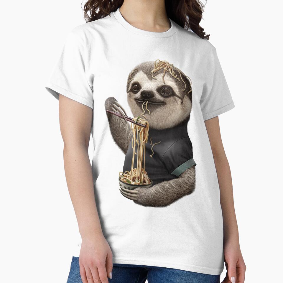 SLOTH EAT NOODLE by Jumali Katani