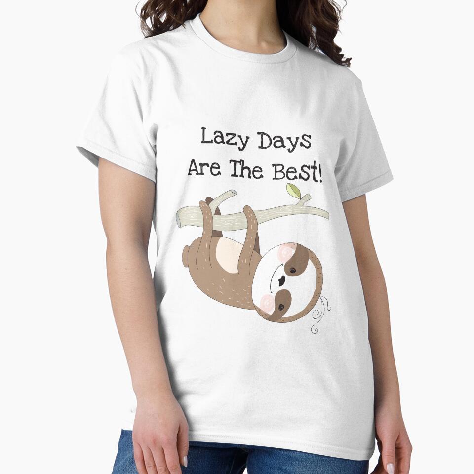 Cartoon Animals Sloth Lazy Days are Best by peacockcards