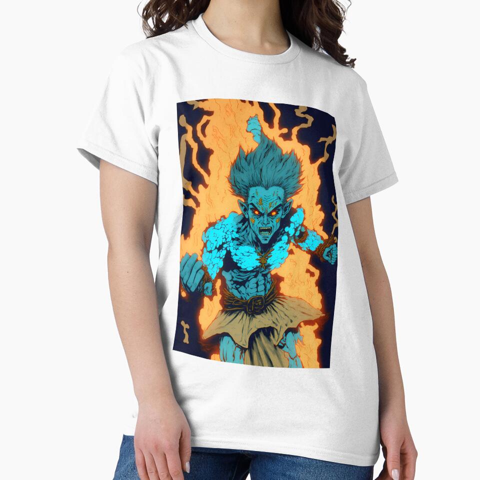 Anime Blue God Warrior Fighter by Bubblebuk