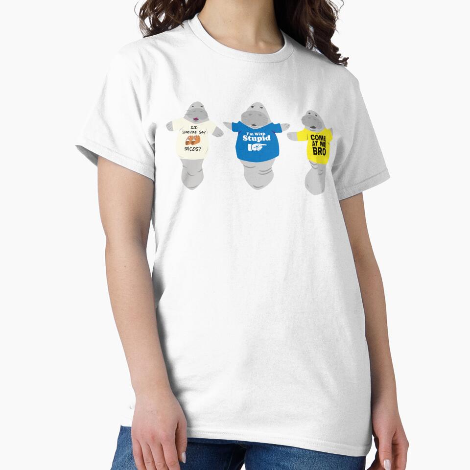 Three Manatees in Novelty Tees by BrobocopPrime