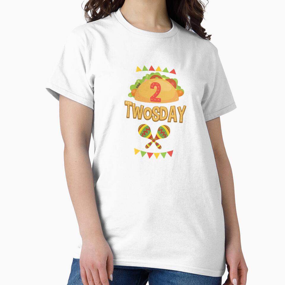 Tacos Maracas 2 Twosday Birthday Gift by haselshirt