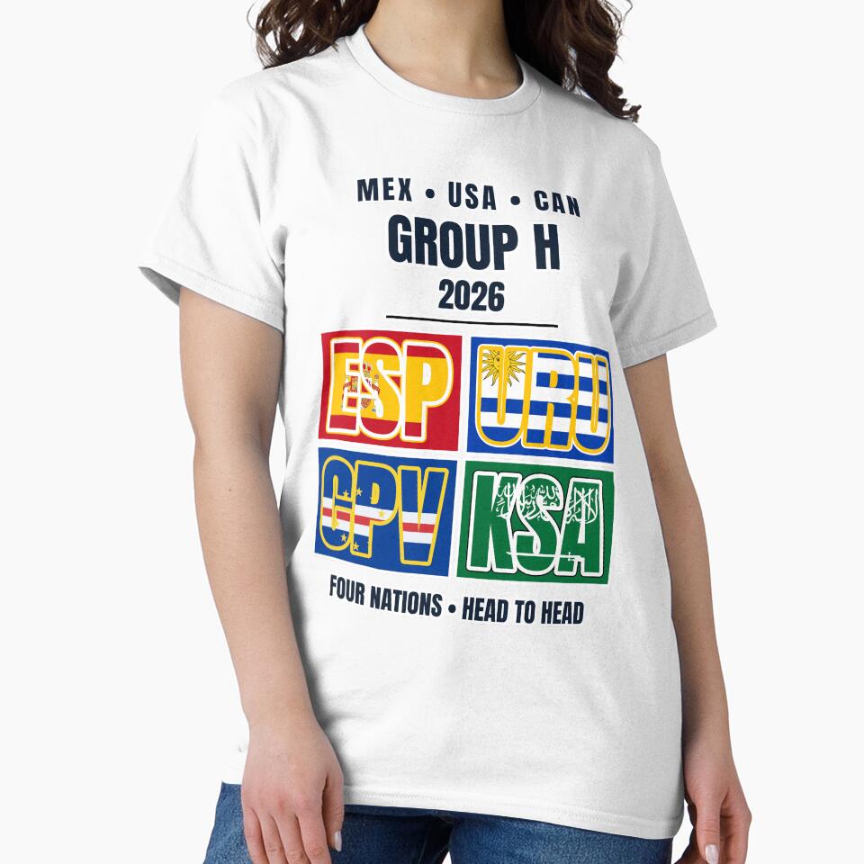 Group H 2026 Soccer Football Shirt Spain Uruguay Saudi Arabia Cape Verde World Tournament by The Hairy Melon