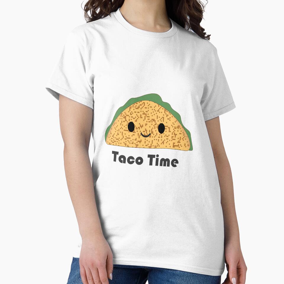 Taco Time Cute Kawaii Cartoon Taco by Hedgie Designs