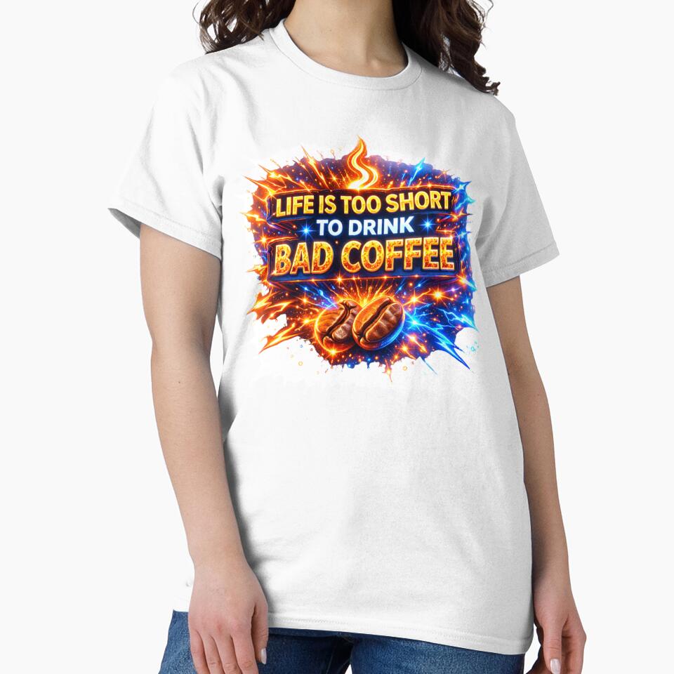 Life is Too Short to Drink Bad Coffee by Nika Art Studio