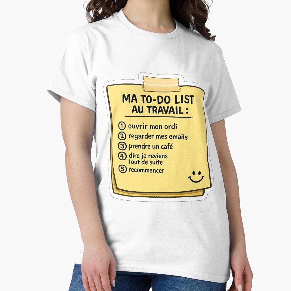Funny Office To-Do List / My To-Do List at Work by Va Comprendre