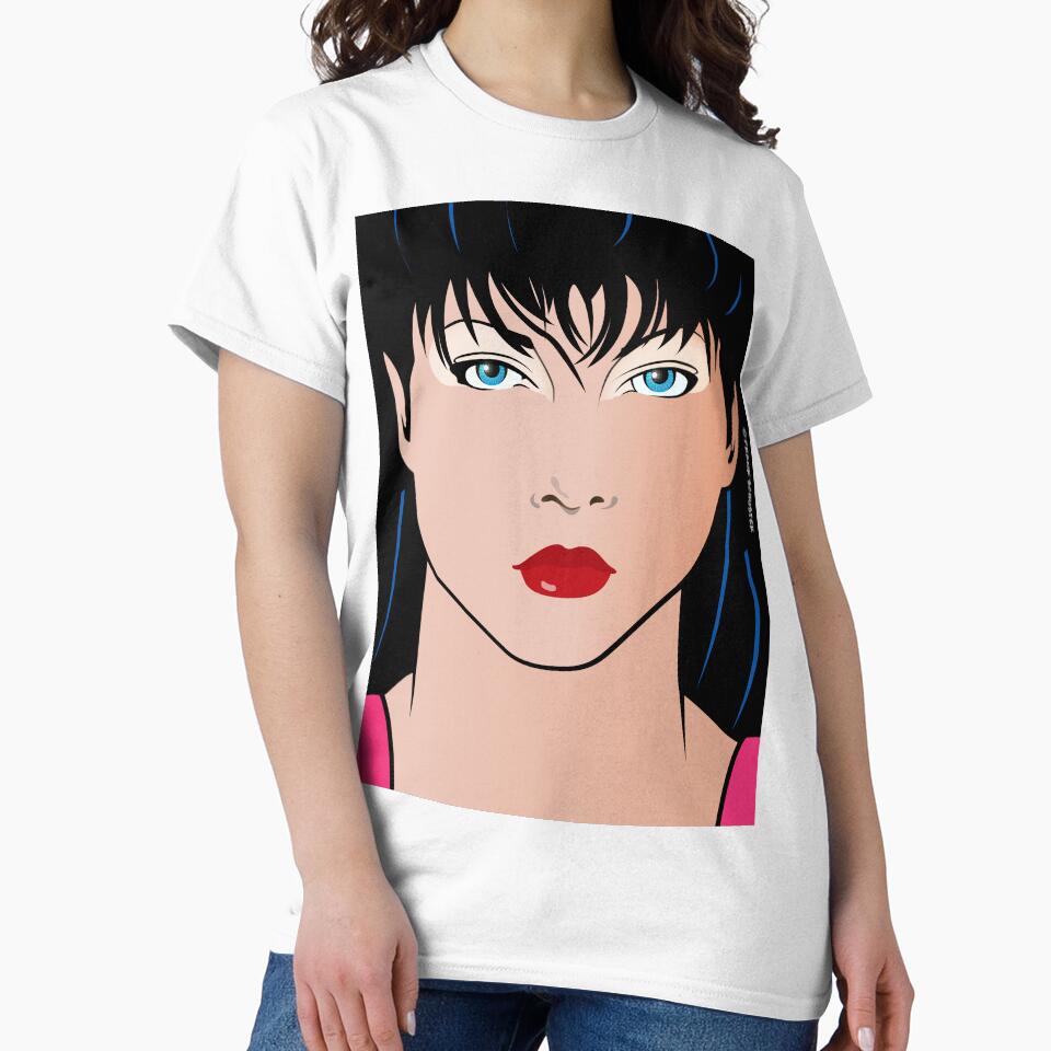 Pop Art Illustration of Beautiful Woman Amber Pop Art Girl by Frank Schuster