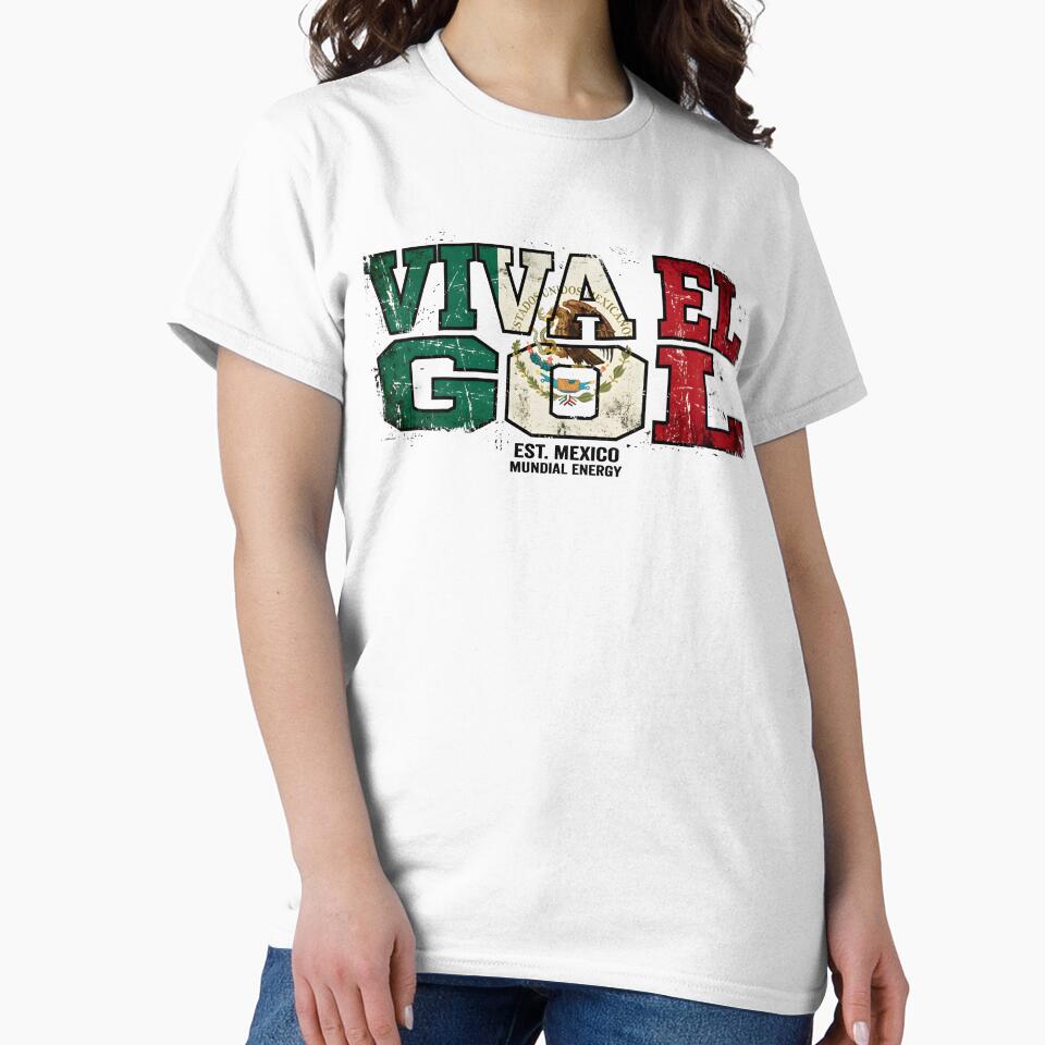 Viva El Gol Mexico Soccer Shirt Mexican Football Fan 2026 World Cup Patriotic Futbol Design by Martin's_Design