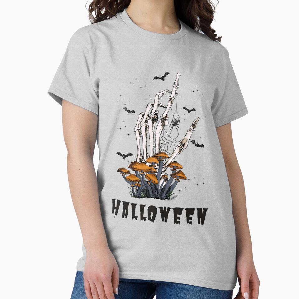 Skeleton Hand Halloween Graphic T-Shirt by KARSCORP