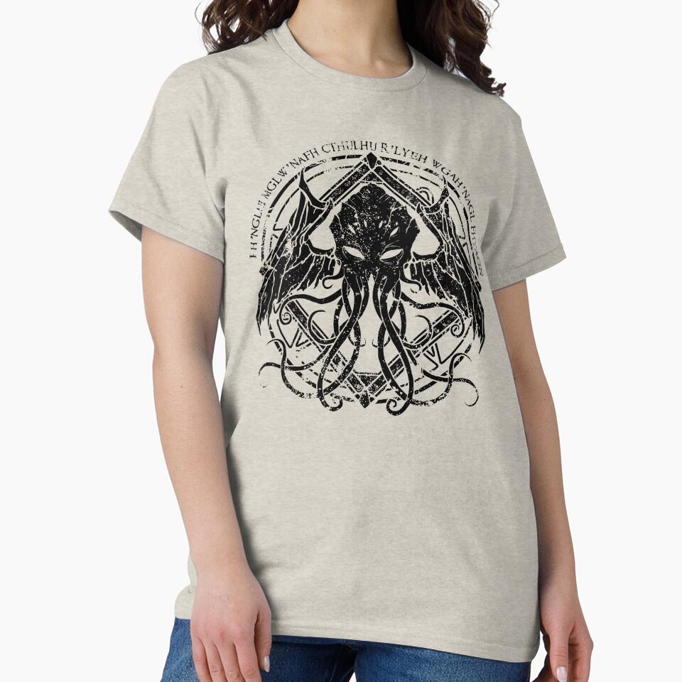 Cthulhu - Lovecraft - Distressed chant design v2 by zachholmbergart