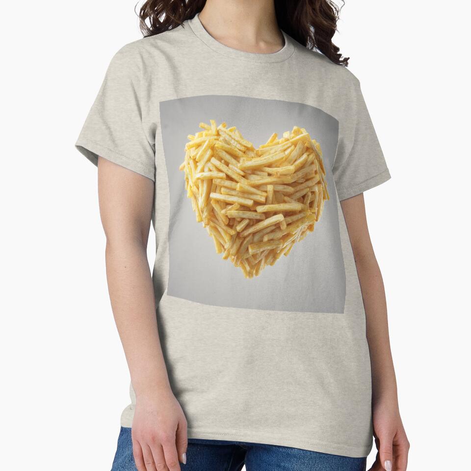 Heart Made of French Fries – Funny Fast Food Lover Design by WordPlayStudio
