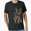 Octopus Vintage Japanese Art | Ukiyo-e Sea Creature | Sumi-e Style Ocean Design by VybeWear Co.