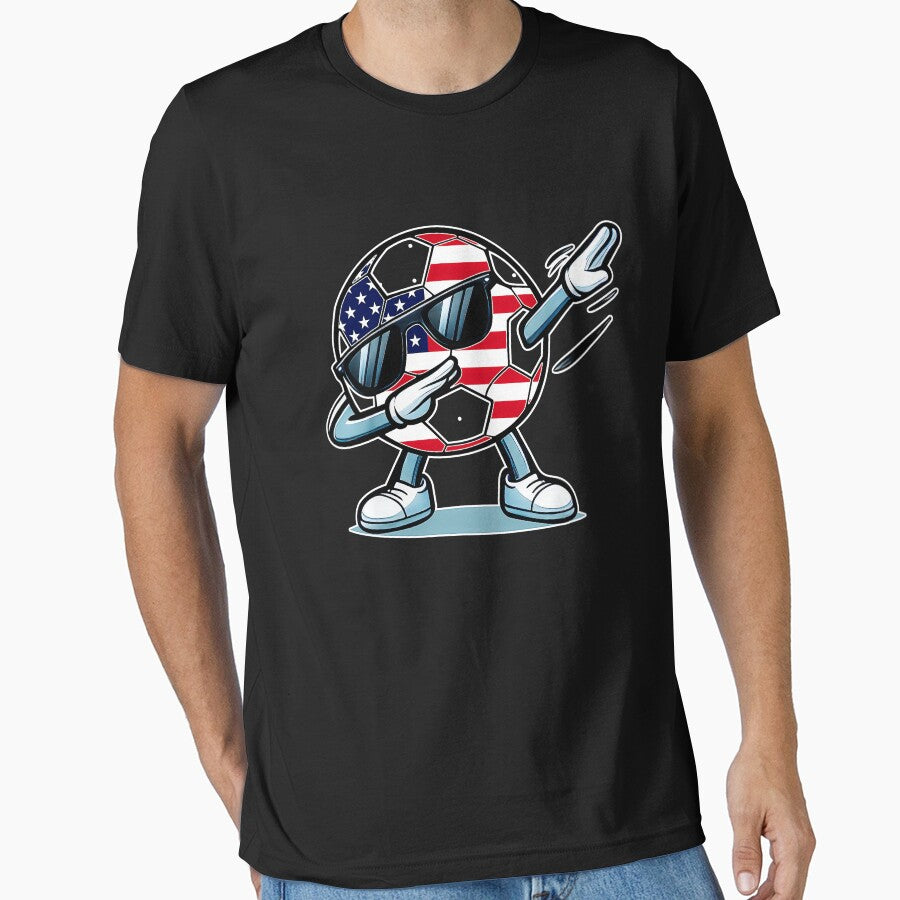 USA Soccer Ball Dabbing Patriot by QuentinHarrow