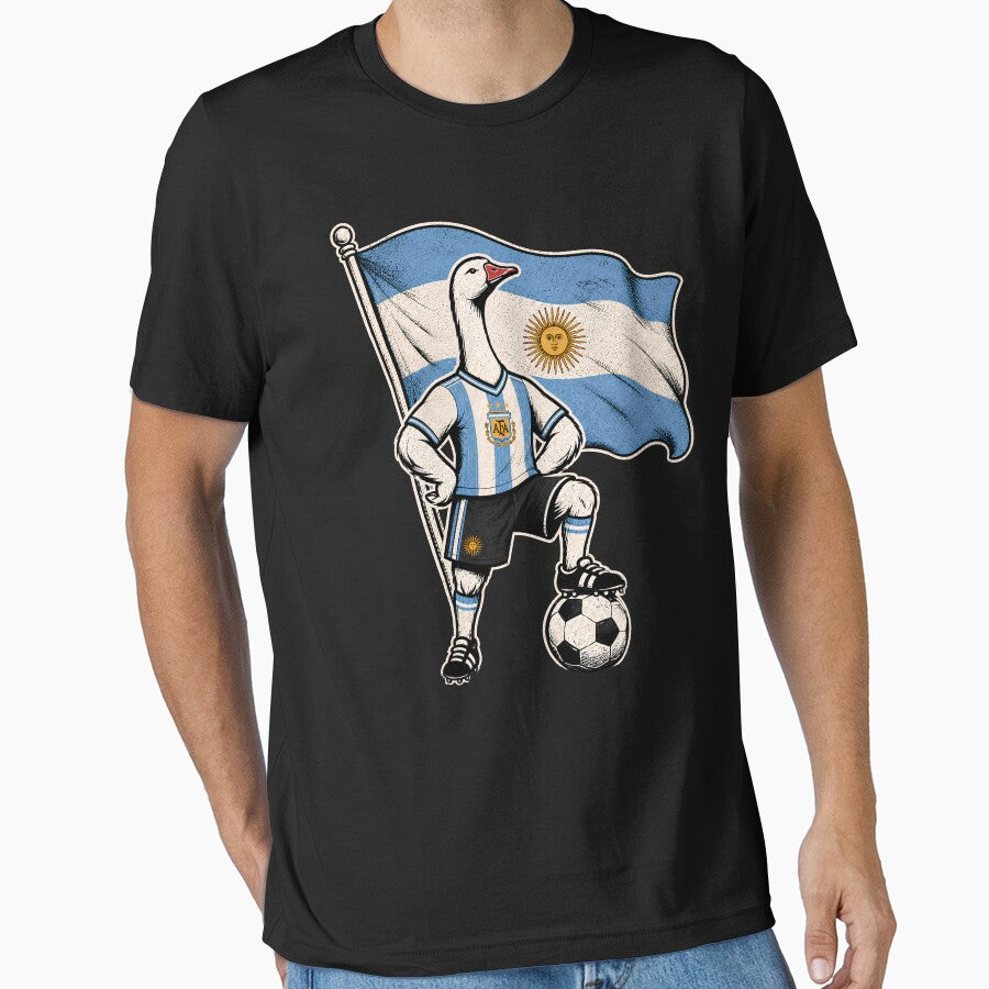 Argentina Soccer Goose – Patriotic Football Fan by THREE LITTLE BEANS