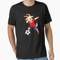 Funny Dabbing Goat in Spain Soccer Jersey – Spanish Football Mascot Illustration | World Cup 2026 Fan Art by BrainBubbleArt