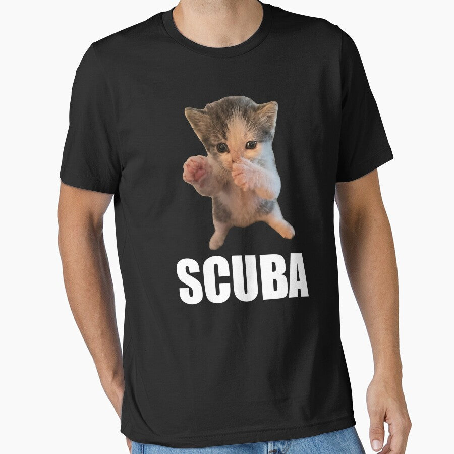 Cute Scuba Dancing Meme Cat Funny Scuba Meme by Starry Night Creative Art