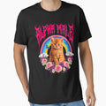Alpha Male Funny Kitten Rainbow Floral Cat Meme Cat Lovers by b3ida-zl