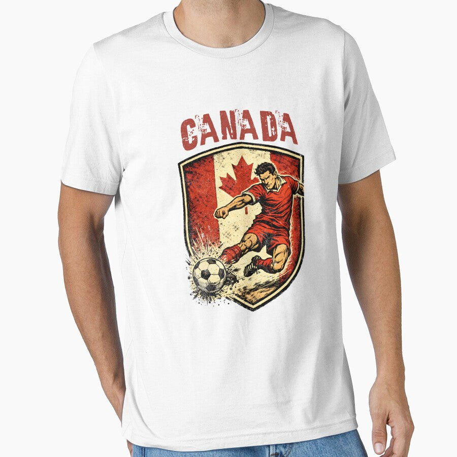 Vintage Canada - 2026 Futbol Retro Style by Tee Nook