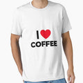 I Love Coffee - Bold Typography Heart Design by WowDezign