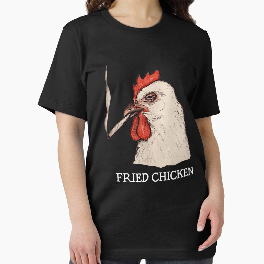 Fried Chicken Ironic Chicken Humor Farm Animal Lover by SanTiOmal