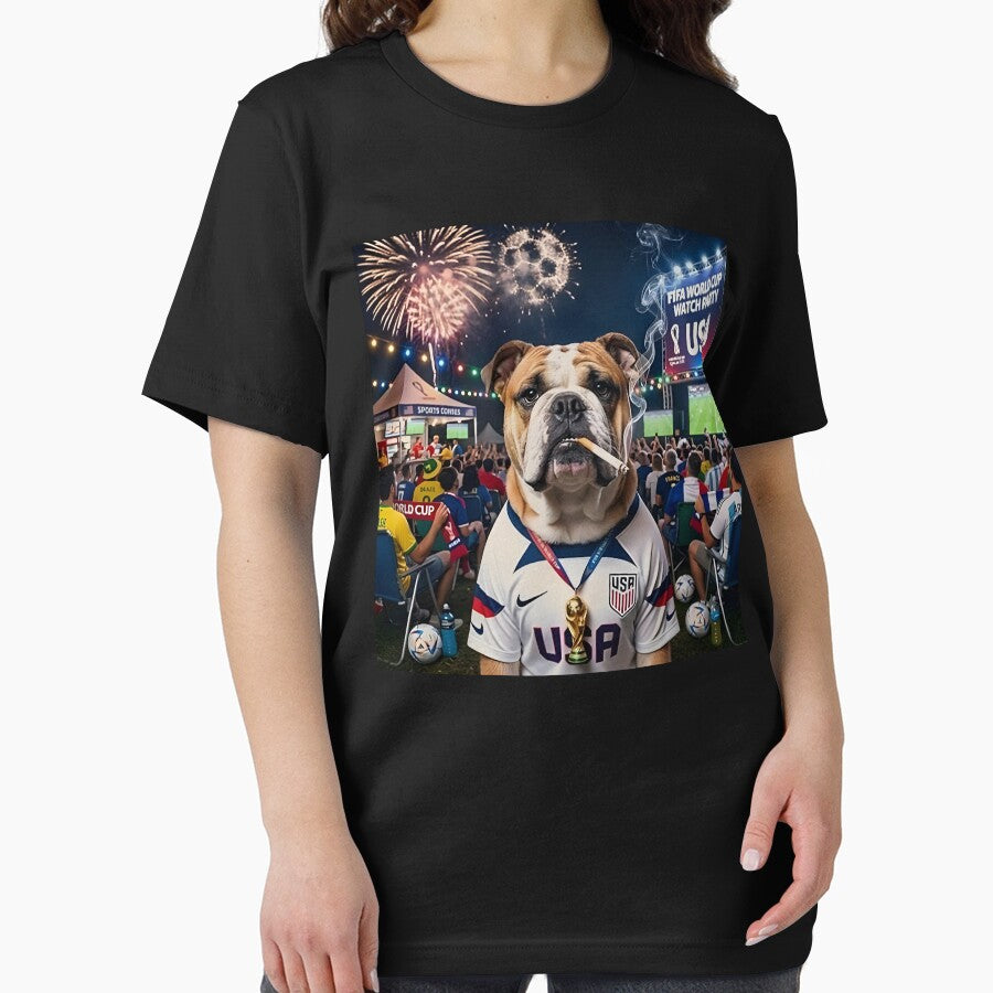 USA Bulldog World Cup 2026 Patriotic Soccer Fan by KAWKAW-DRHM