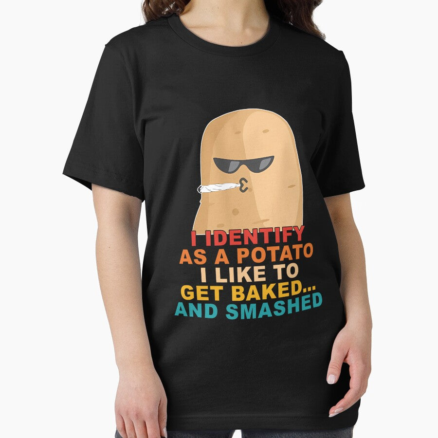 Identify As Potato Like Baked & Smashed Retro Funny by EthanRD9