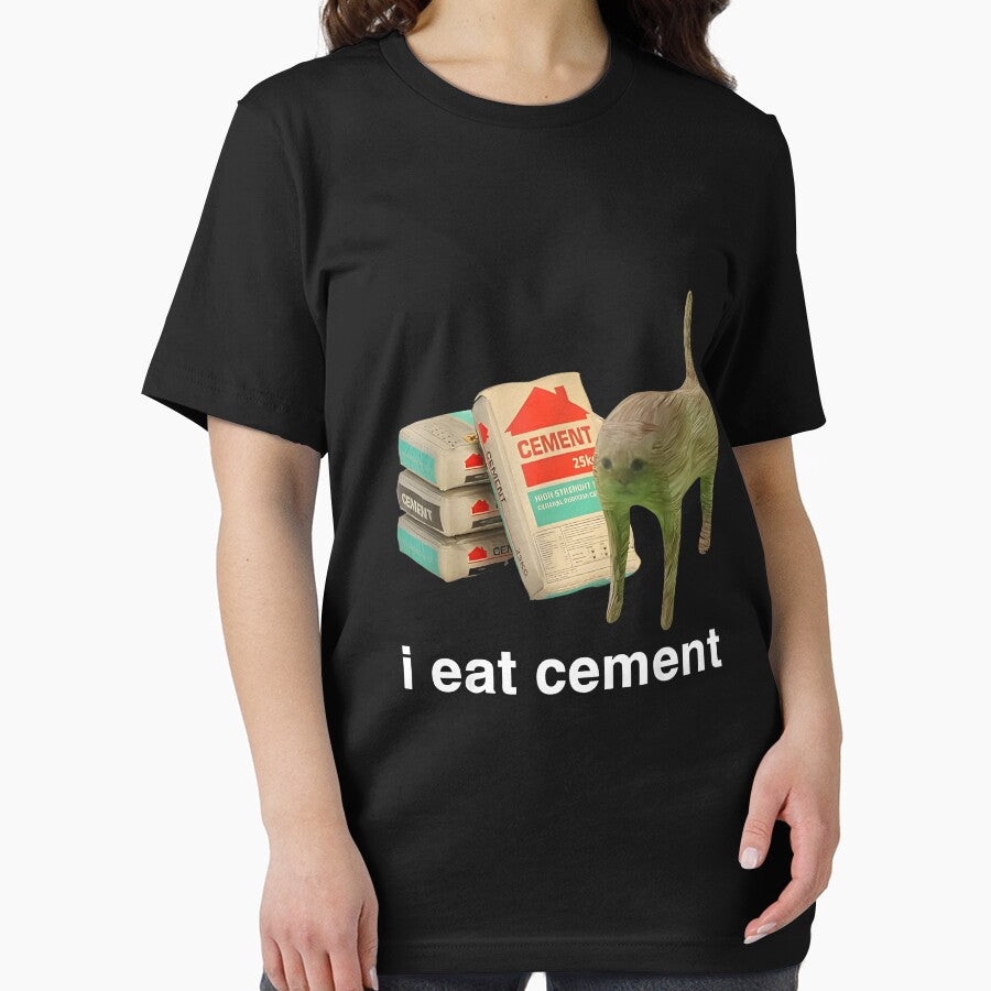 I Eat Cement Cat Funny by Unanswered