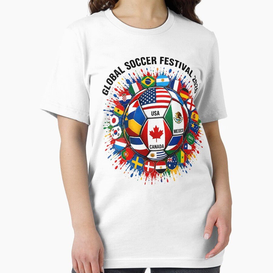 Global Soccer Festival 2026 | USA Mexico Canada Flags & Splatter Art by YIDOX