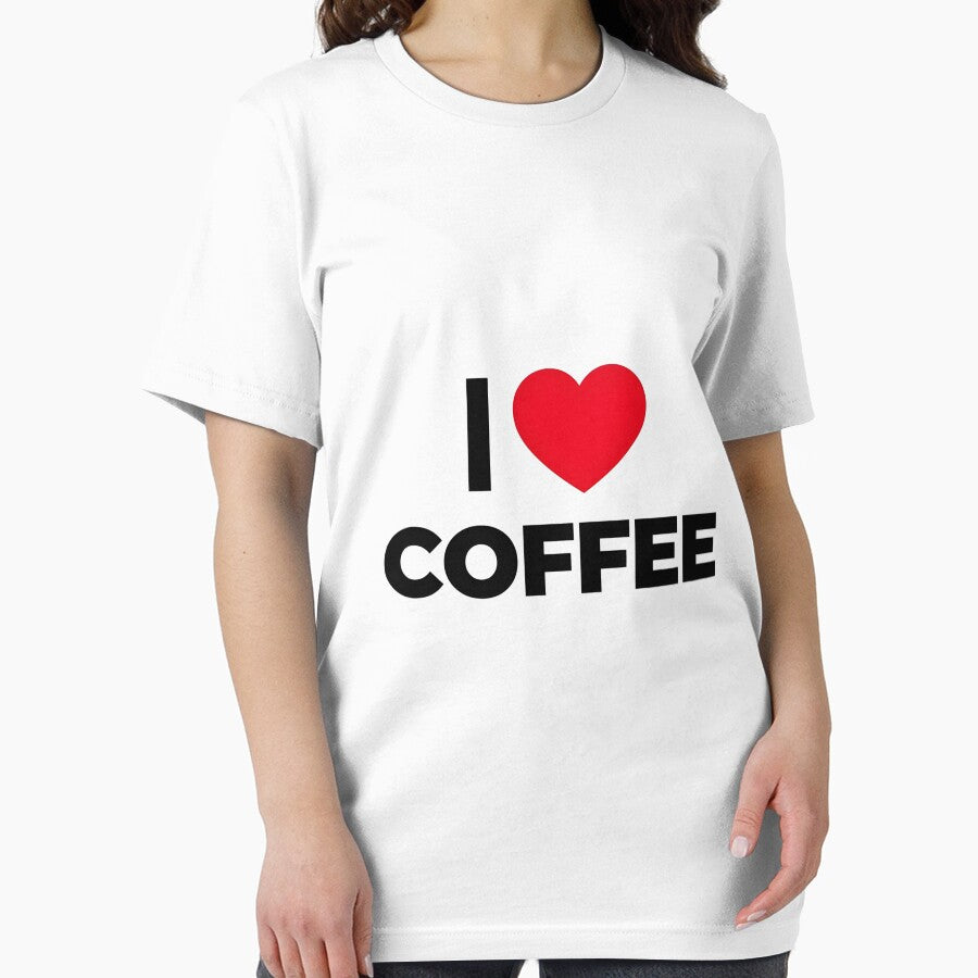 I Love Coffee - Bold Typography Heart Design by WowDezign