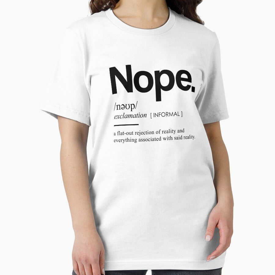 Nope - Funny Dictionary Meaning - Minimal, Modern Typography Print by Studio Grafiikka