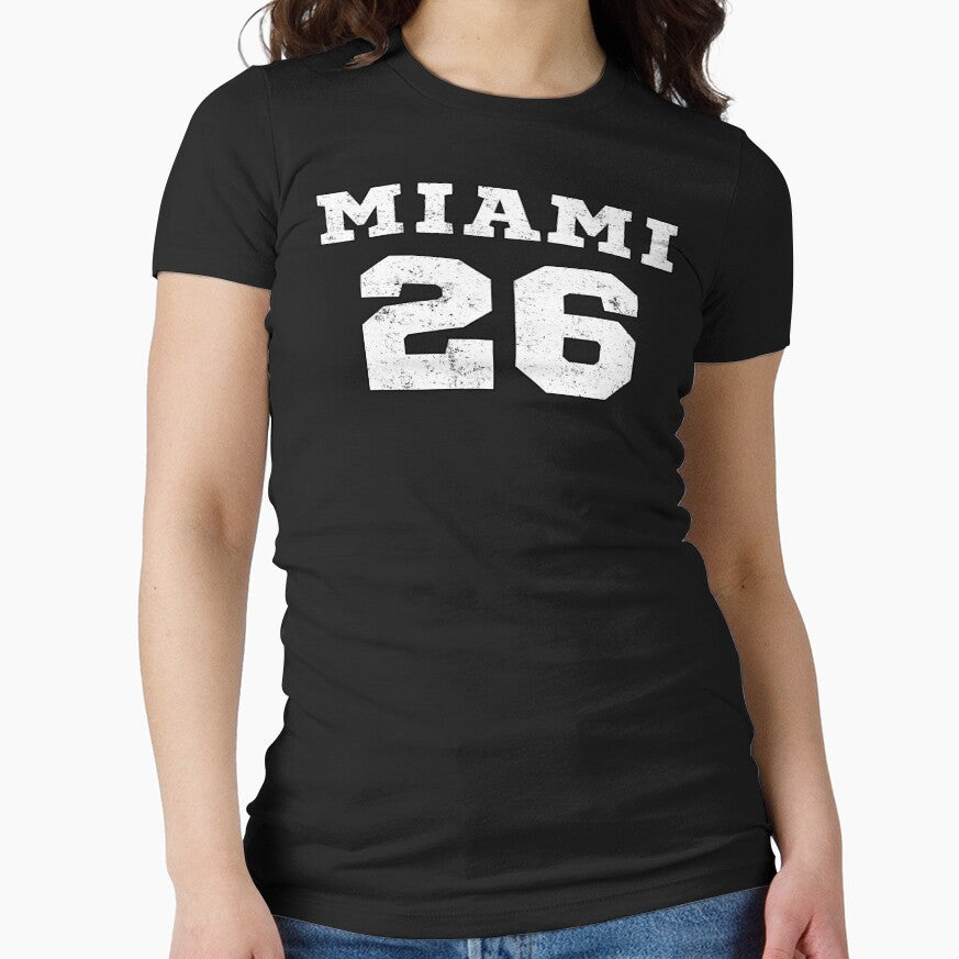 Miami 2026 Vintage Distressed Soccer Football Design by BluecidDesign