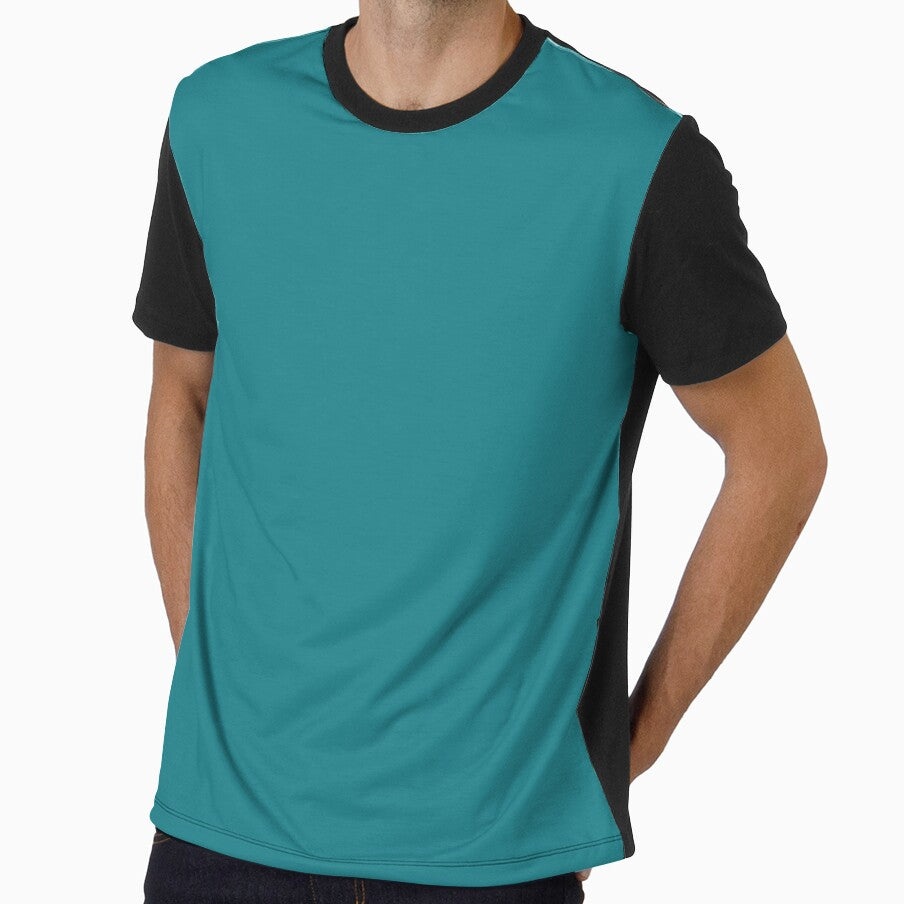 Retro Teal Blue Solid Color by Delinda Graphic Studio