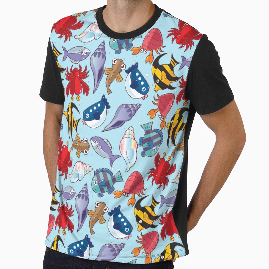 sea life pattern by MangaCortaTees