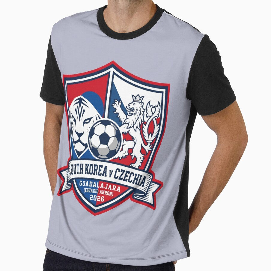 South Korea vs Czechia Soccer Match Crest Guadalajara 2026 by Pride Emblem Prints