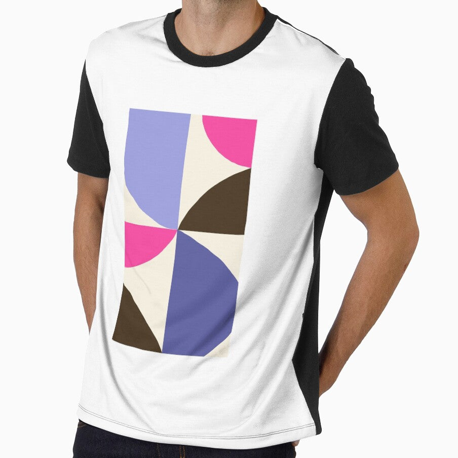 Modern Bauhaus Mid-Century Geometric (blue brown magenta) by Designs by Sara Felton