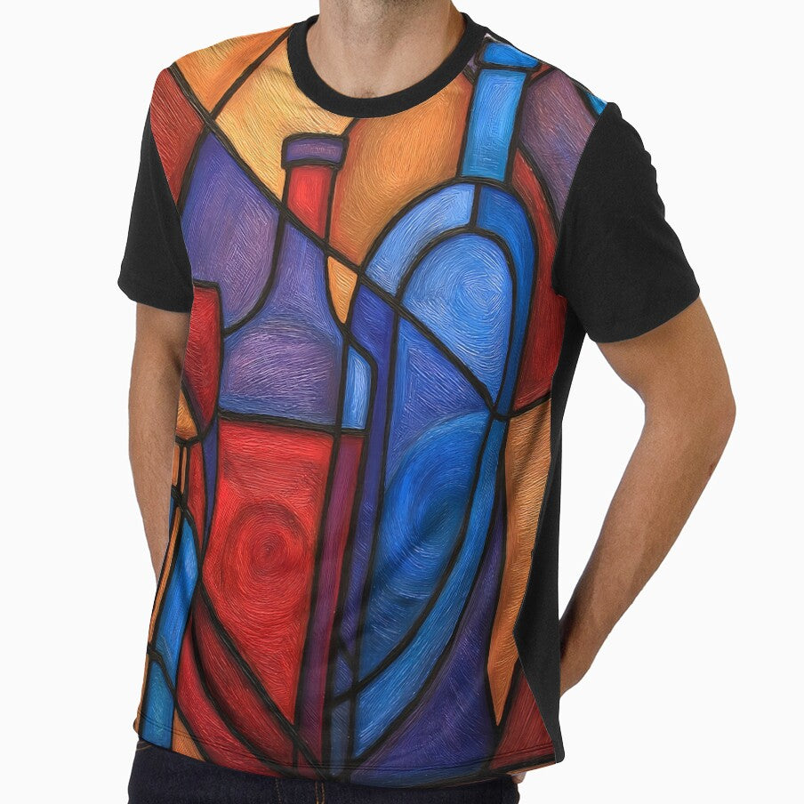 Cubist Wine Art - S01 by FlaskLab