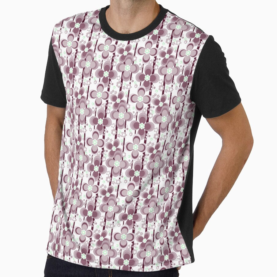 Brown and white bright floral pattern by fuzzyfox
