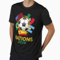 USA Mexico Brazil Argentina Spain 2026 Soccer Nations T-Shirt by Nexus Space