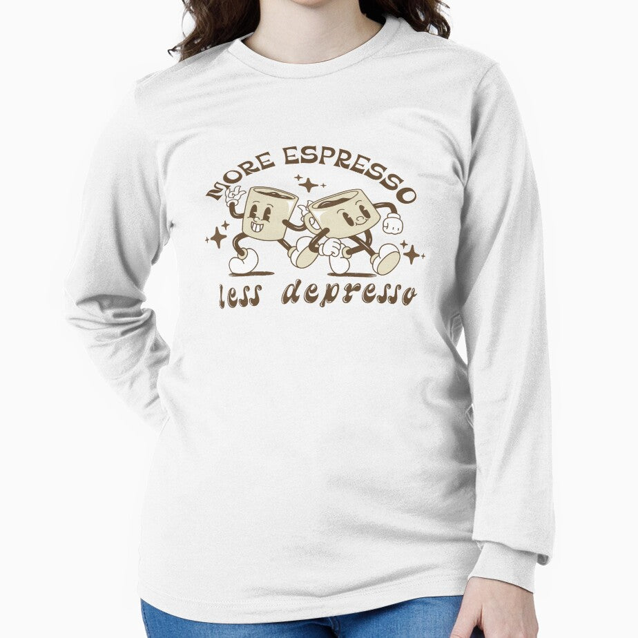 More Espresso Less Depresso Retro Coffee Lovers by onthemovedesign