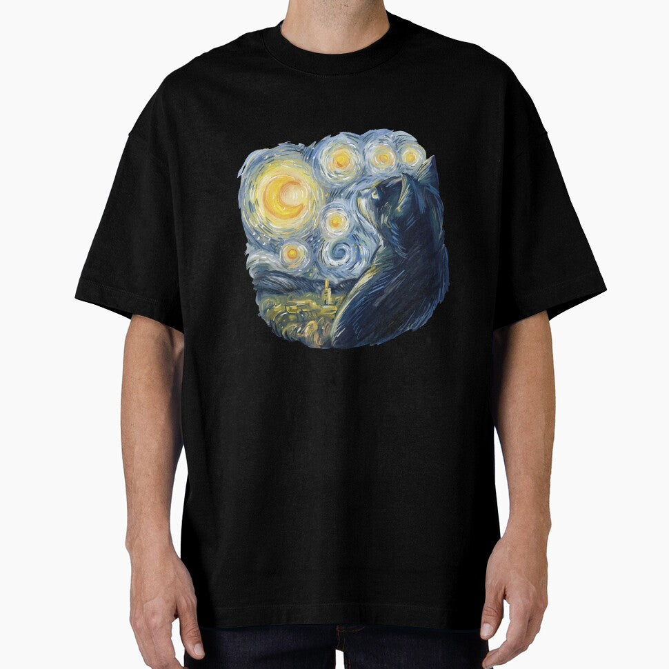 Cat Van Gogh Starry Night Cat Classic Fit, Cat Lover/Mom/Dad Gift by WAB Garb