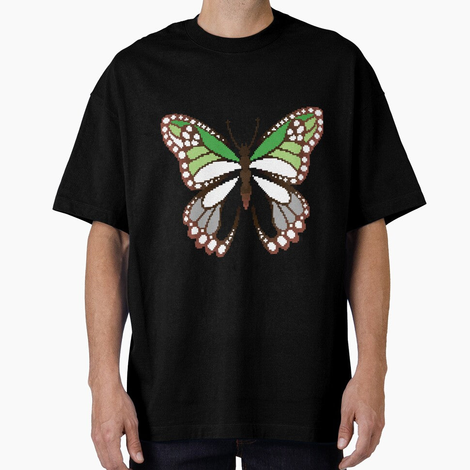 Aromantic Pride Butterfly by MetallicWings15