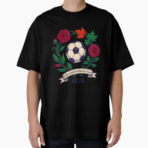 2026 International Soccer Tour Vintage Floral Crest T-Shirt by rygenr8