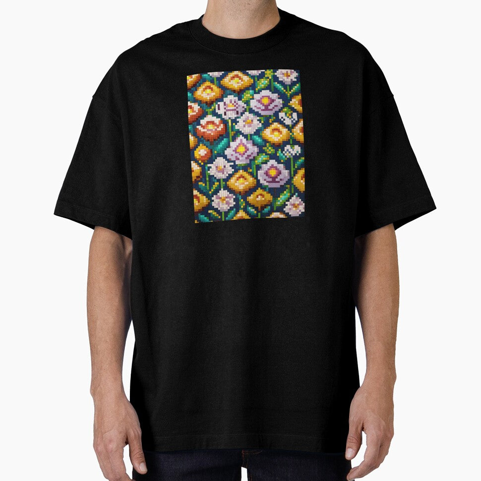 pixel flower pattern 2 by ilomuilo
