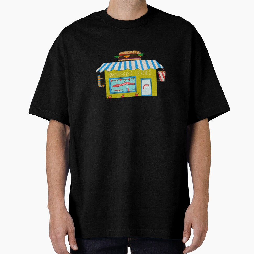Burger joint cottagecore hand illusrrtion by WildSalmonCraft