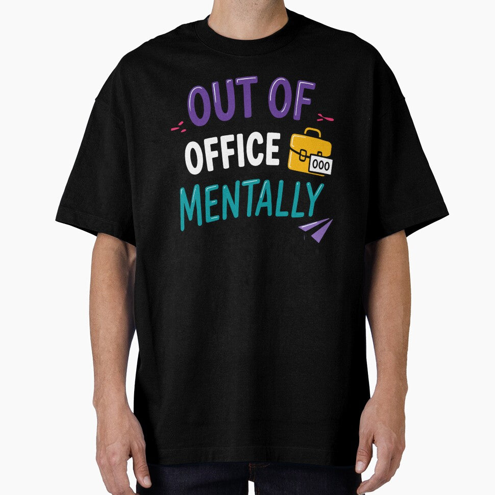 Out Of Office Mentally Funny Office Quote by Gift Phrase Studio