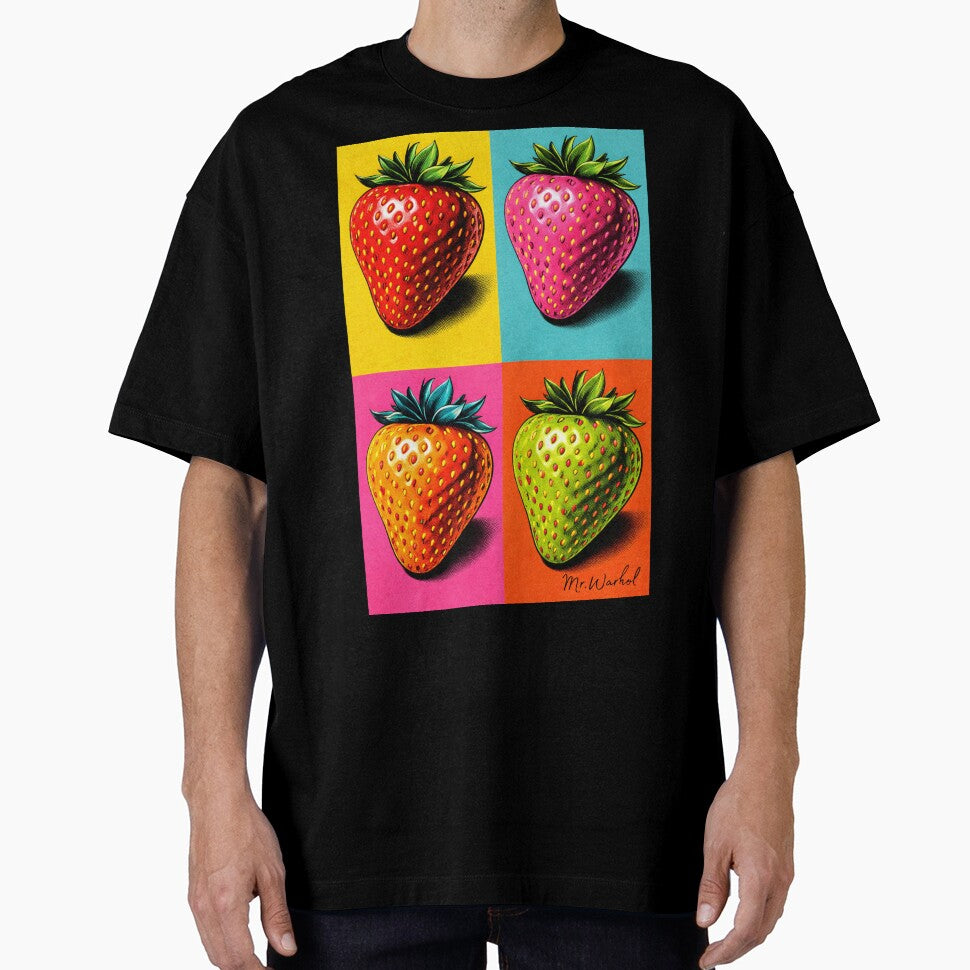 Colorful Pop Art Strawberries – Warhol Inspired Print by Mr.Warhol