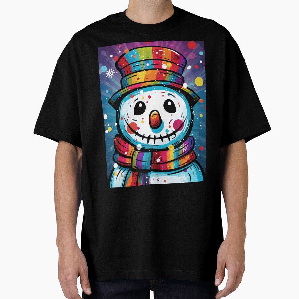 Colorful Jolly Snowman Pop Art Style by MCGrafxStudio