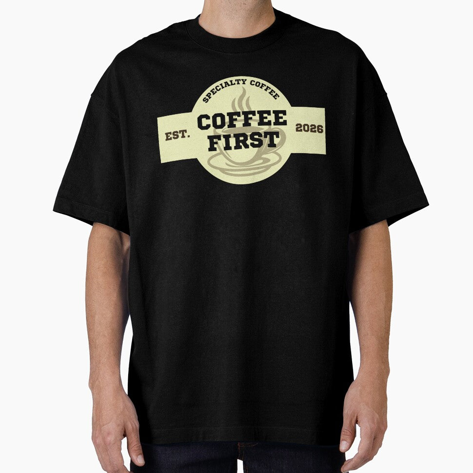Coffee First Vintage Badge by CHANCHANAI