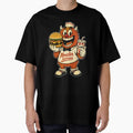 Retro Monster Burger Fast Food Mascot by aashcreat